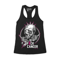 GIRLS TANK FUCK CANCER - BLK