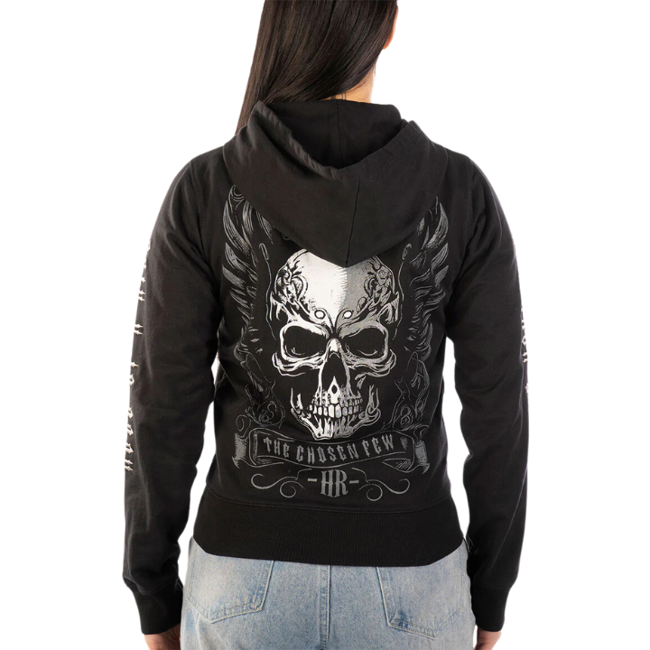 GIRLS ZIP HOODY FOLLIE - BLK