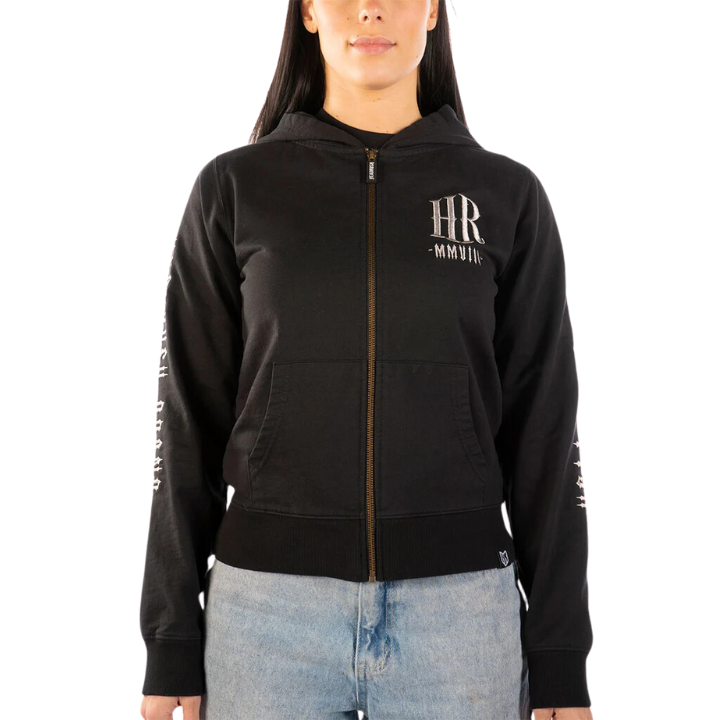 GIRLS ZIP HOODY FOLLIE - BLK