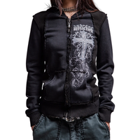 GIRLS ZIP HOODY JASMINE - BLK