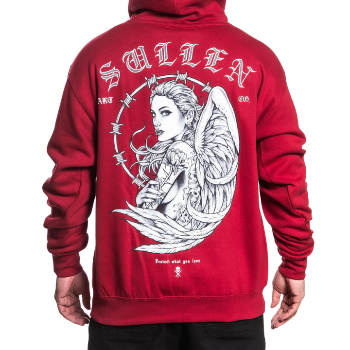 HOODY BARBWIRE ANGEL - RED
