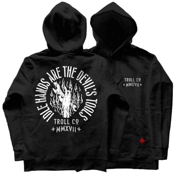 HOODY DEVILS HAND - BLK