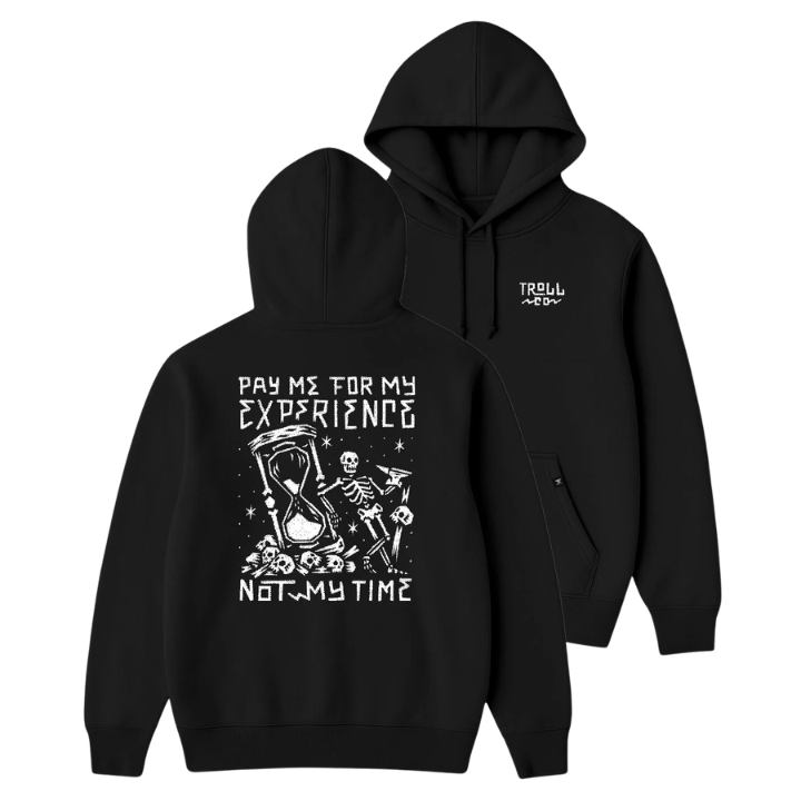 HOODY PAY ME HOURGLASS - BLK