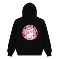HOODY STOP BEING A PUSSY - BLK