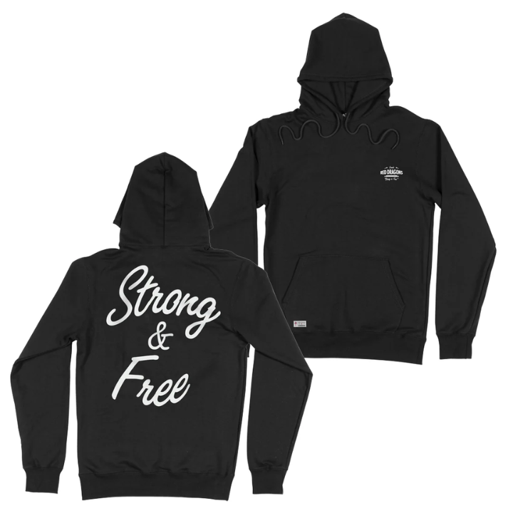 HOODY STRONG AND FREE - BLK