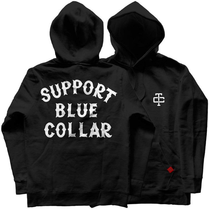 HOODY SUPPORT BLUE COLLAR - BLK