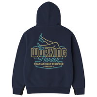 HOODY WHUS NEON NAVY - NAVY