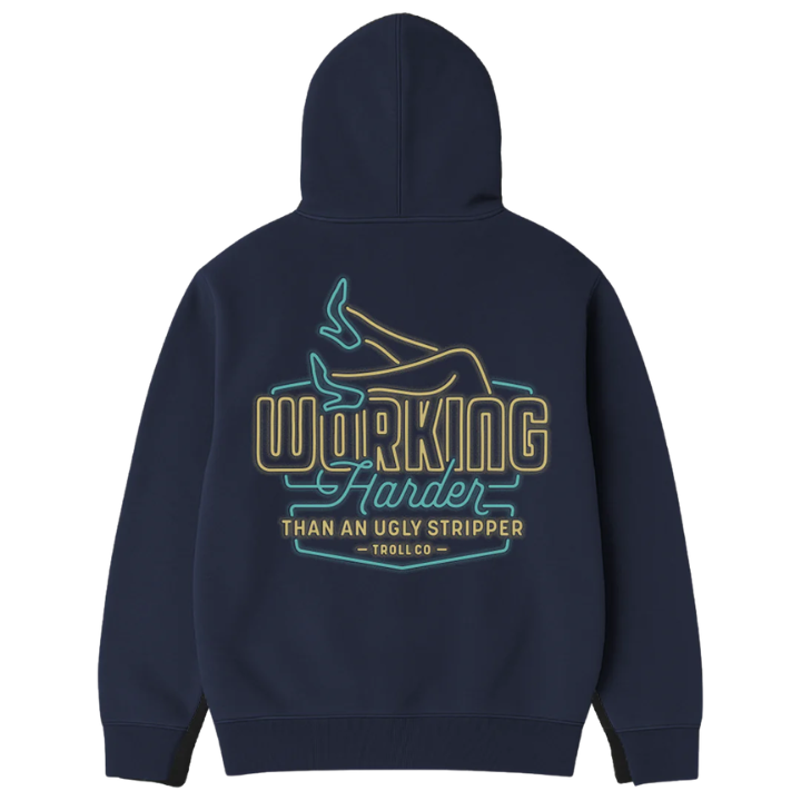 HOODY WHUS NEON NAVY - NAVY