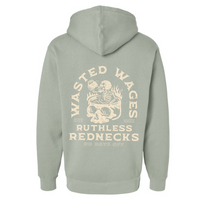 HOODY WW SKULL SPA - SAGE