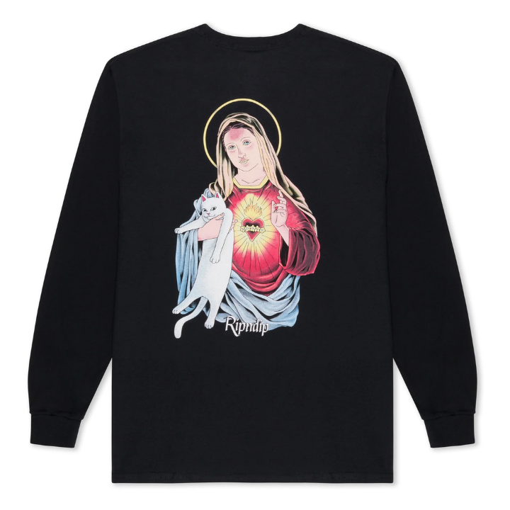 L/S MOTHER MARY - BLK