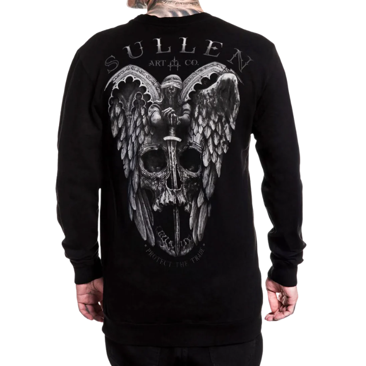 L/S WINGED JUSTICE - BLK