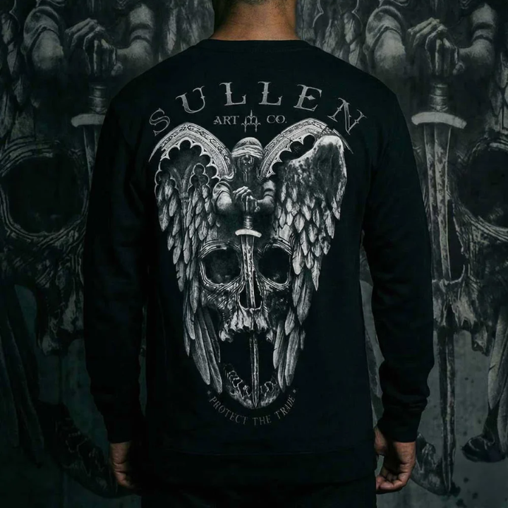 L/S WINGED JUSTICE - BLK