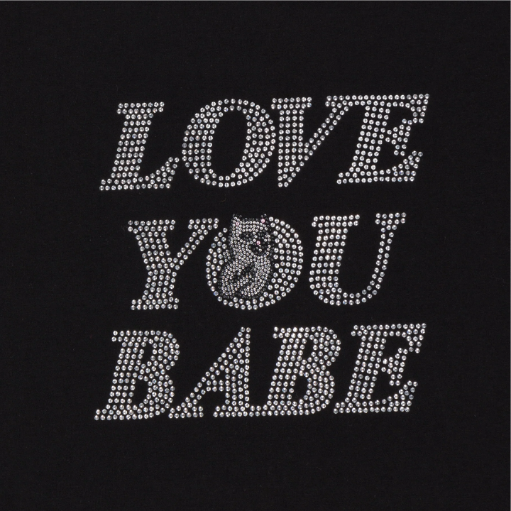 GIRLS S/S LOVE YOU BABE - BLK