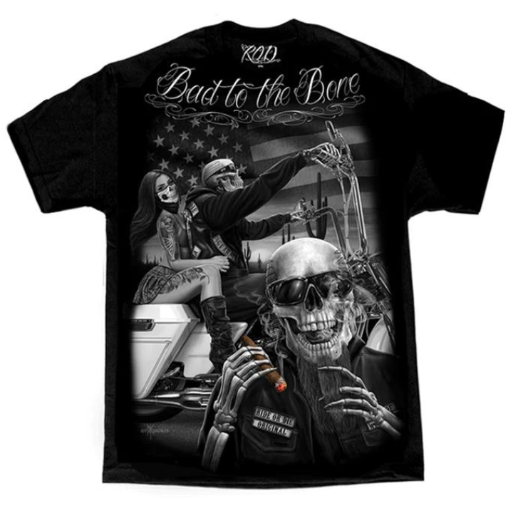 S/S BAD TO THE BONE - BLK
