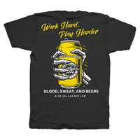 S/S BLOOD SWEAT AND BEERS - BLK