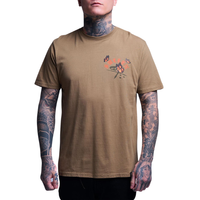S/S BUTTERFLY SKULL - TAN