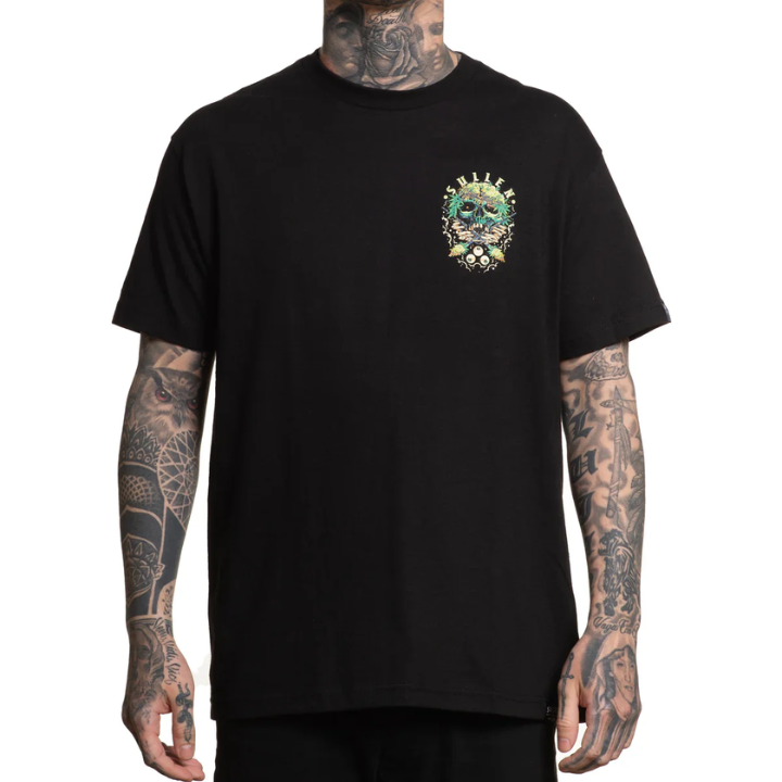 S/S CANNABIS BADGE - BLK