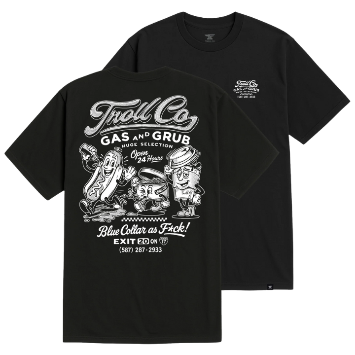 S/S GAS AND GRUB - BLK