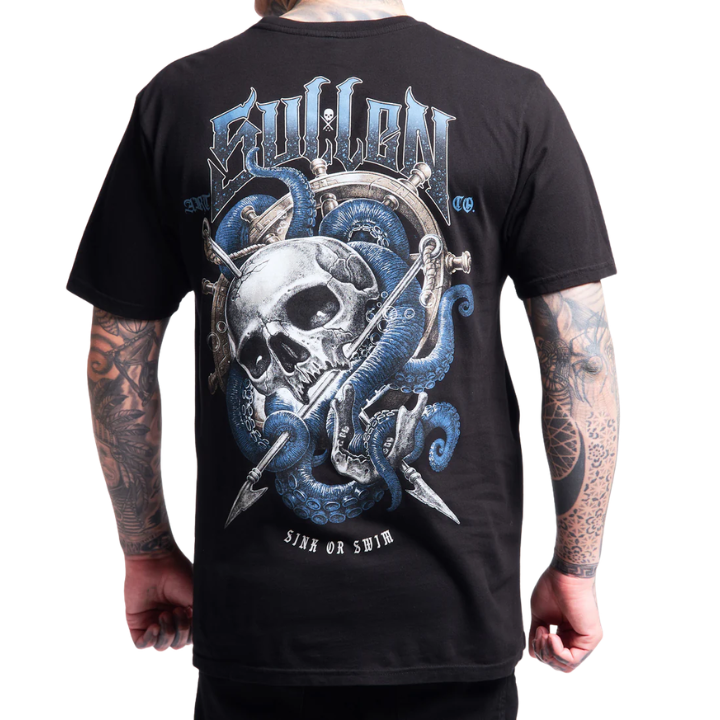 S/S HARPOON SKULL - BLK