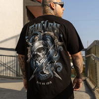 S/S HARPOON SKULL - BLK