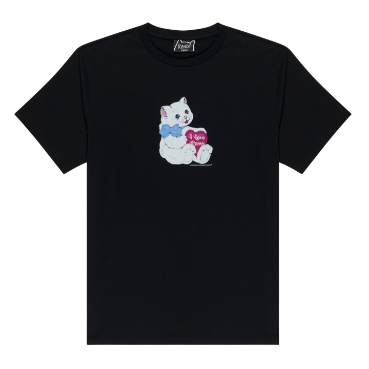 S/S I LOVE CATS - BLK
