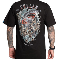S/S SHARK BATTLE - BLK
