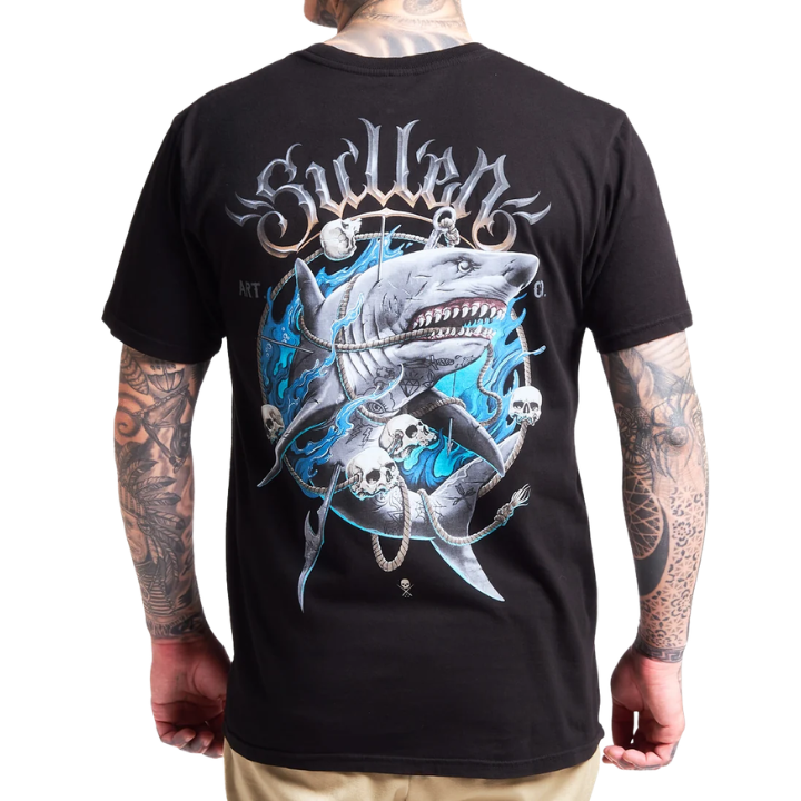 S/S SHARK SKULL - BLK