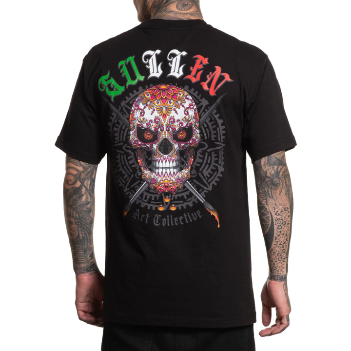 S/S SUGAR SKULL - BLK