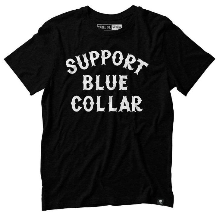 S/S SUPPORT BLUE COLLAR - BLK