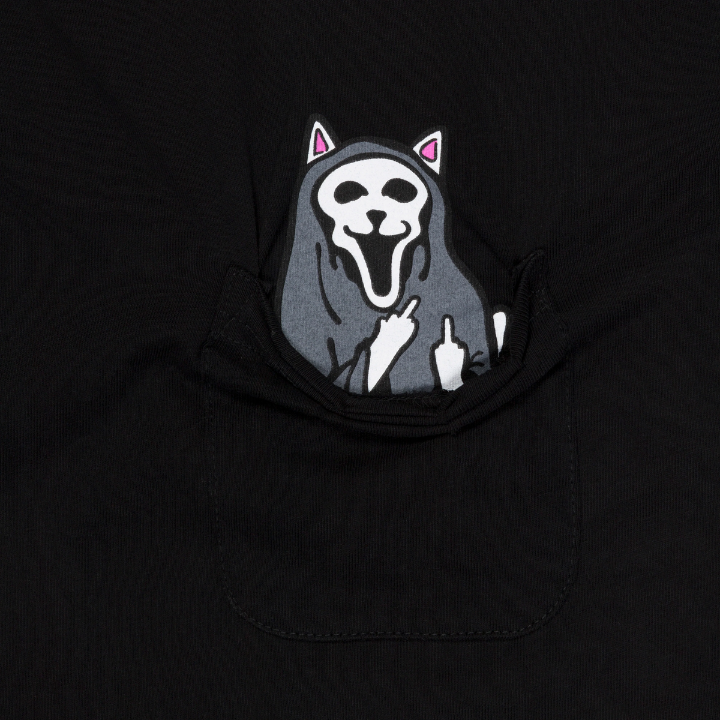 S/S TRICK OR TREAT POCKET - BLK
