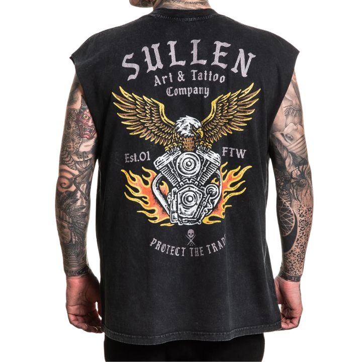 SLEEVELESS TEE LIVE FREE - BLK