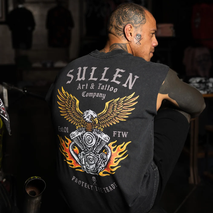 SLEEVELESS TEE LIVE FREE - BLK