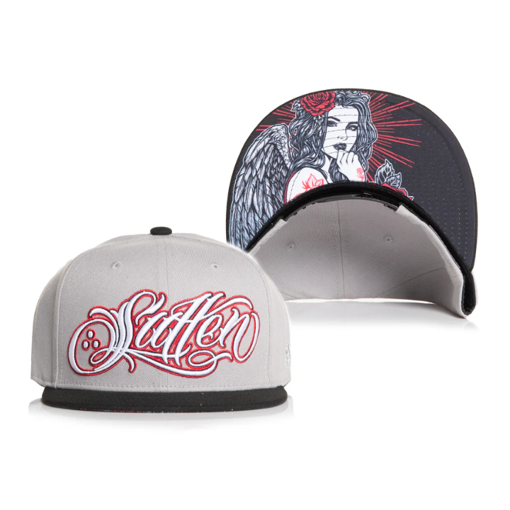 SNAPBACK RED ROSES - GREY