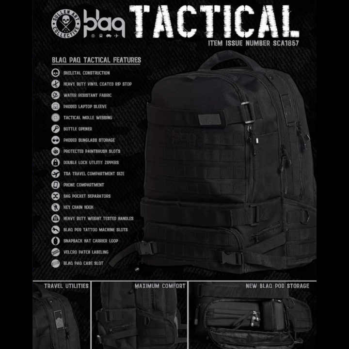 TACTICAL BAG BLAQ PAQ - BLK