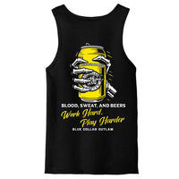 TANK BLOOD SWEAT AND BEERS - BLK