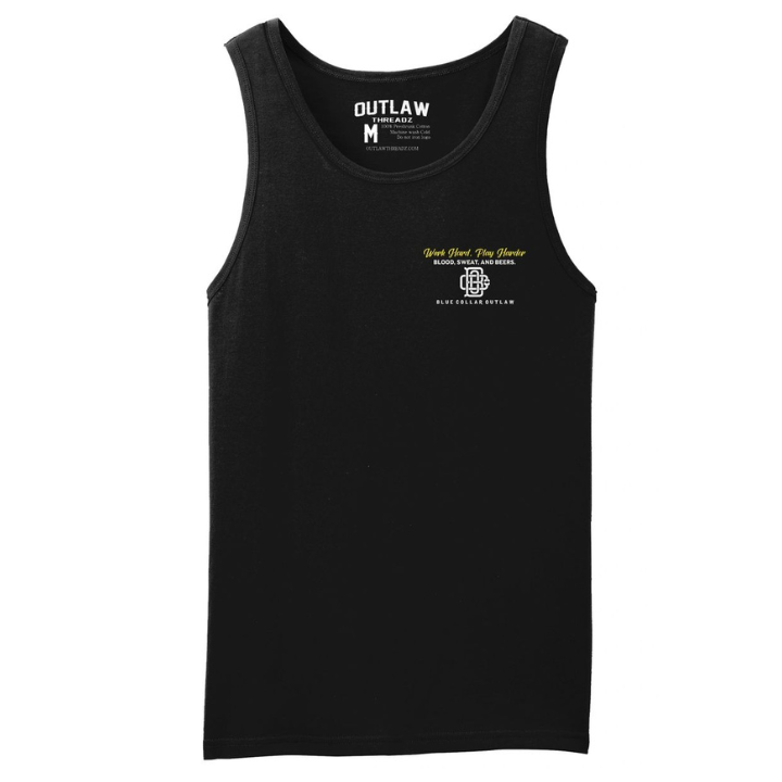 TANK BLOOD SWEAT AND BEERS - BLK