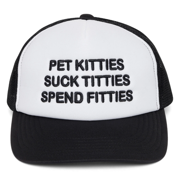 TRUCKER HAT PET KITTIES - BLK