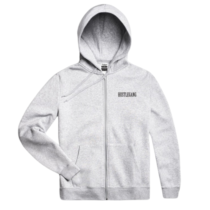 ZIP HOODY CROWN - GRY