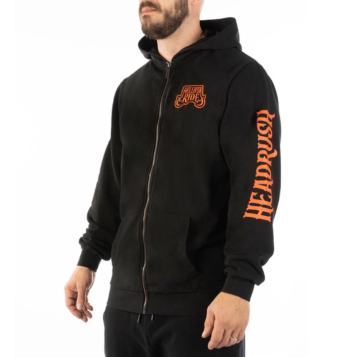 ZIP HOODY DEATH RIDE - BLK