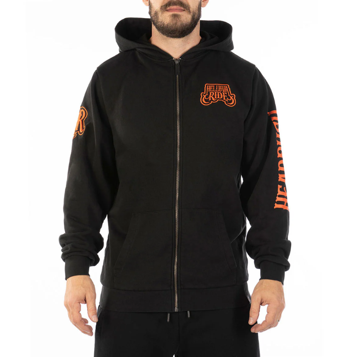 ZIP HOODY DEATH RIDE - BLK