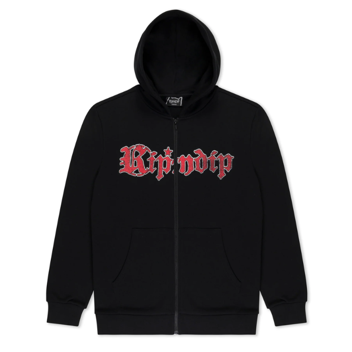 ZIP HOODY FEIN - BLK