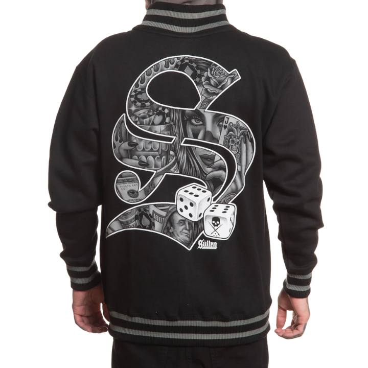 ZIP HOODY S DICE - BLK