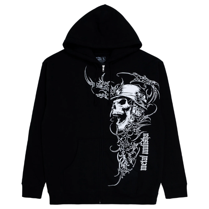 ZIP HOODY WAR PAINT - BLK