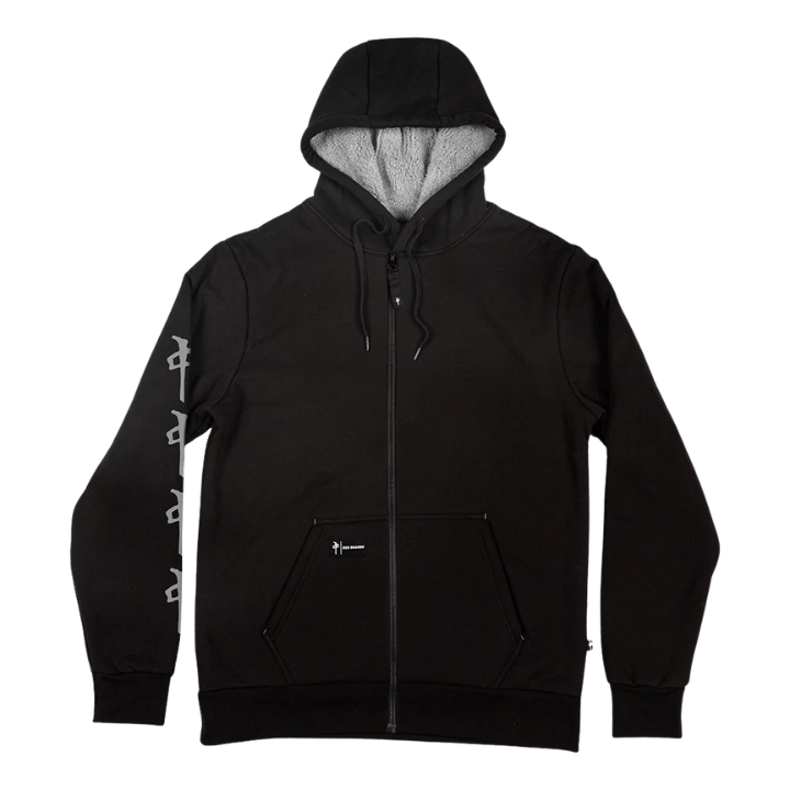 ZIP UP FAUX FUR - BLK