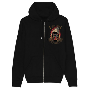 ZIP UP HOODY LADY PANTHER - BLK