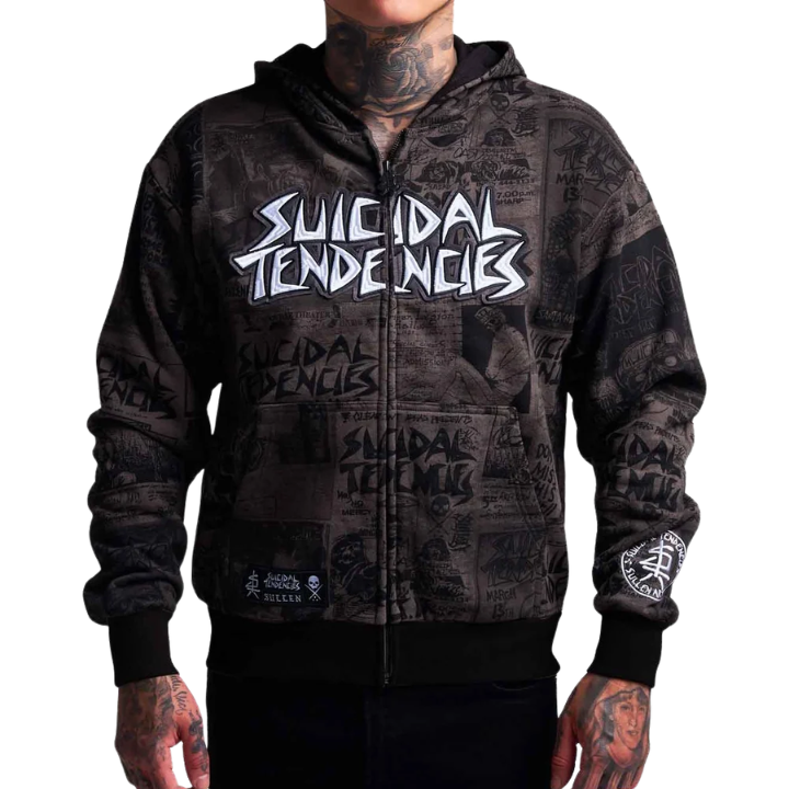 ZIP UP ST POSTED - GRY