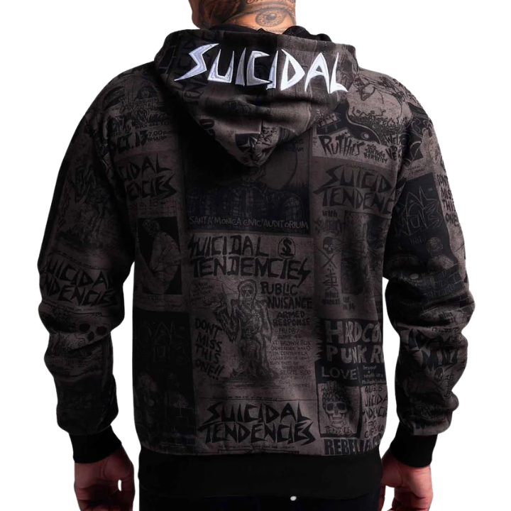 ZIP UP ST POSTED - GRY